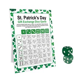 St. Patrick's Day Gift Exchange Dice Game, St Patricks Roll The Dice Game, St Patricks Day Party Games, Fun St Patricks Games, St Patricks Day Present Swap -cd01
