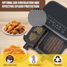 XTQFH N350 Splash Guard for Airfryer, Hot Air Fryer Accessories, Splash Guard Airfryer XL, Effectively Protect The Heating Coil And Make It Easy To Clean
