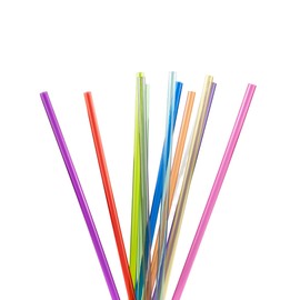 Hogg Reusable Straws - Colorful Jelly Straws (12 Pack), Plastic Straws Reusable, Tumbler Straws 11 inch
