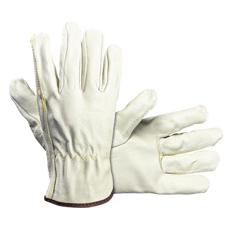 SAS Safety Corp Leather Driver Gloves. Size Large, White Color.