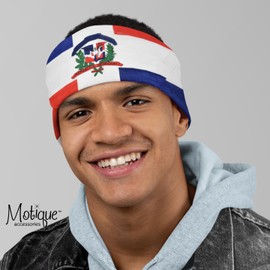 Motique Accessories Large Cotton Bandanas - Dominican Flag Dominico Republic Bandanna