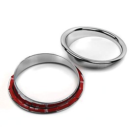 ZMAUTOPARTS Front Bumper Driving Fog Light Ring Bezels Covers Trim Molding Chrome Compatible with 2003-2009 Hummer H2