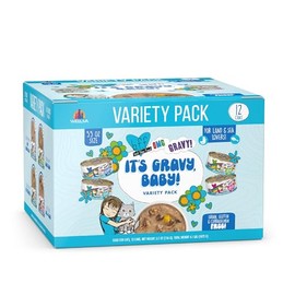 B.F.F. OMG It's Gravy Baby! Variety Pack Wet Cat Food 5.5 oz. Count of 12