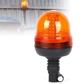SUNWAN Flashing Amber Beacon, 60LED Car Rotating Flexible DIN, 12V/24V Warning Light for Tractor Truck SUV Boat