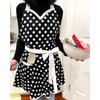 Wrapables Adjustable Flirty Hostess Apron, Black Polka Dots
