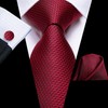 Dubulle Mens Paisley Floral Silk Tie for Men Black Red