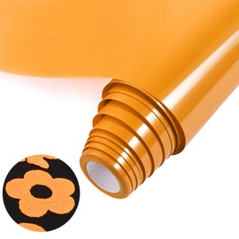 NANAPLUMS Plotter Film Textile, New 3D Puff Vinyl - 30.5 x 100 cm Puff HTV Vinyl Roll for T-Shirts, 3D Puff Heat Transfer Vinyl, Easy to Cut, Weed and Transfer, Orange