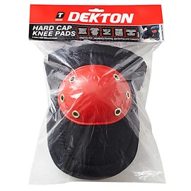 Dekton Hard Cap Knee Pads, Heavy Duty Protection for Carpenters, Construction Workers & Mechanics, Featuring Hard Cap, Sewn Cap to Keep Out Dirt & Secure Below-Knee Strap for Comfort, One Size