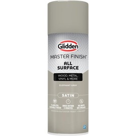 Glidden Master Finish 12 oz. Satin Elephant Gray Interior/Exterior All Surface Spray Paint and Primer