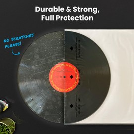 EVEO 50 Vinyl Inner Sleeves for Vinyl Records - Rice Paper Anti-Static LP For 12" Records - Record Sleeves inner Crystal-Clear Protection and Premium Quality - Archival Grade