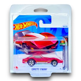 Hot Wheels Corvette Stingray (Red) 5/5 HW Dream Garage - 2024-109/250 (Short Card) - COMES IN A GENUINE KLAS CAR KEEPER PROTECTOR CASE - HTB52