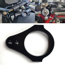 45mm CNC Aluminum Motorcycle Fork Tube Brackets Steering Damper Frame Mounting Clamp Foot Fixer Hardware Parts Stabilizer Universal