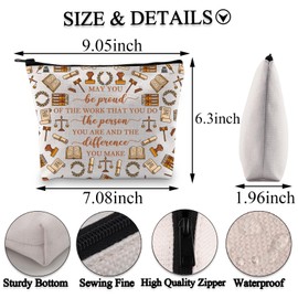 BDPWSS Lawyer Gifts for Women Attorney Thank You Gift May You Be Proud of The Work You Do Legal Practitioner Makeup Bag (Be Proud Lawyer bagCA)