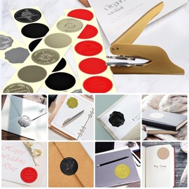 Book Press Embosser, Embossing Stamp, Elegant Wedding Invitation Embossed Machine for Envelopes Paper Crafts Women Teacher