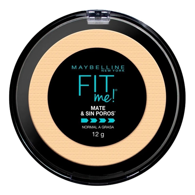 Maybelline Base Maquillaje en Polvo Fit Me Matte,12 gr, matifica,