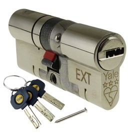 30 (INT) X 45 (EXT) 30/45 Nickel YALE Platinum 3 Star Euro Cylinder Barrel Anti Snap Bump High Security uPVC Door Lock TS2007:2014 Lock
