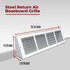 Fits 24x6 Duct Opening | Steel Triangular Baseboard Return Air