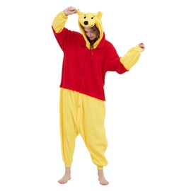 ECOCNACH Animal Onesie Adult Unisex One-Piece Pajamas Cosplay Costume For Men Women Yellow