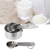 8Pcs/Set Stainless Steel Measuring Cup Spoon with Scales Kitchen Cooking