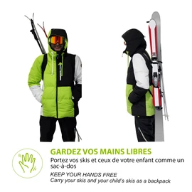 Wantalis - Skiback - A revolutionary product to carry your skis hands-free - Adjustable and adjustable shoulder straps, black