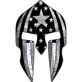 cbcdecals - Thin White line EMS Spartan Helmet Vinyl Decal Car & Truck Window Sticker