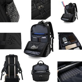 MIHUNTER Motorcycle Backpack, 17'' Laptop Compartment, High-Density Nylon, Adjustable Helmet Holder, Reflective, Waterproof for Outdoor Enthusiasts