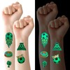 Aomig Children's Tattoos Set, 20 Sheets Temporary Tattoos, Glow in