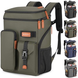 Insulated Cooler Backpack,33 Cans Multifunctional Double Deck Leakproof Cooler Bag with Sternum Strap,Large Capacity Lightweight Travel Camping Beach Backpack Cooler Ice Chest for Men Women