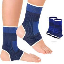 HUSHRICH Kids Ankle Brace Stabilize Joints, Child Ankle Support Compression Sleeves, Ankle Sleeve for Jogging Running Gymnast Fitness 7-12 Years Boys Girls