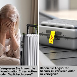 Ancable TSA Keys & Suitcase Tags - Pack of 2 TSA007&TSA002 Keys for Luggage Suitcase Password Locks - 2 Pieces Aluminium Luggage Tags for Travel Bags Suitcases Backpacks