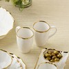 Regency Gold 18-Ounce Porcelain Mugs – Set of 4 Stylish