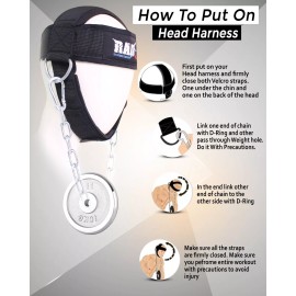 RAD Head Harness Neck Training Weight Lifting Gym Fitness Strengthen Neck Muscle New