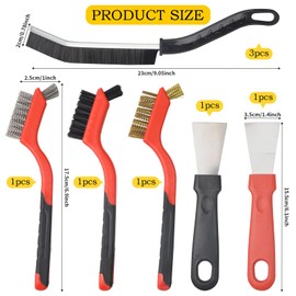 8 Stück Spaltreinigungsbürste mit harten Borsten, Crevice Cleaning Brush, Hartborsten Eckenreinigungsbürste Fugenreinigungsbürste Für Haushalt, Küche, Fahrzeug,Toilette, Fugenmörtel