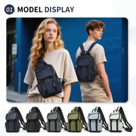 SUIKIHUM Anti Theft Mini Backpack, Convertible Sling Bag for 11 Inch Pads with USB Charge Port, Lightweight One Strap Casual Pack for Women Men (Dark Blue)