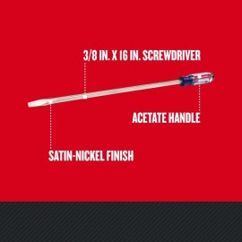 Craftsman 3/8 Inch X 16 Inch Slotted Acetate Screwdriver