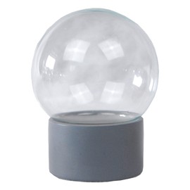 Snowglobe for You 40054 DIY Snow Globe Do It Yourself with Glass Ball and Polyresin Base Grey - 100 mm Diameter