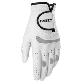 OZERO Golf Gloves Women: Sheepskin FusiouFit Breathable Comfortable Womens Golf Glove with Good Grip and Perforations for Hot and Humid Weather-Left Hand