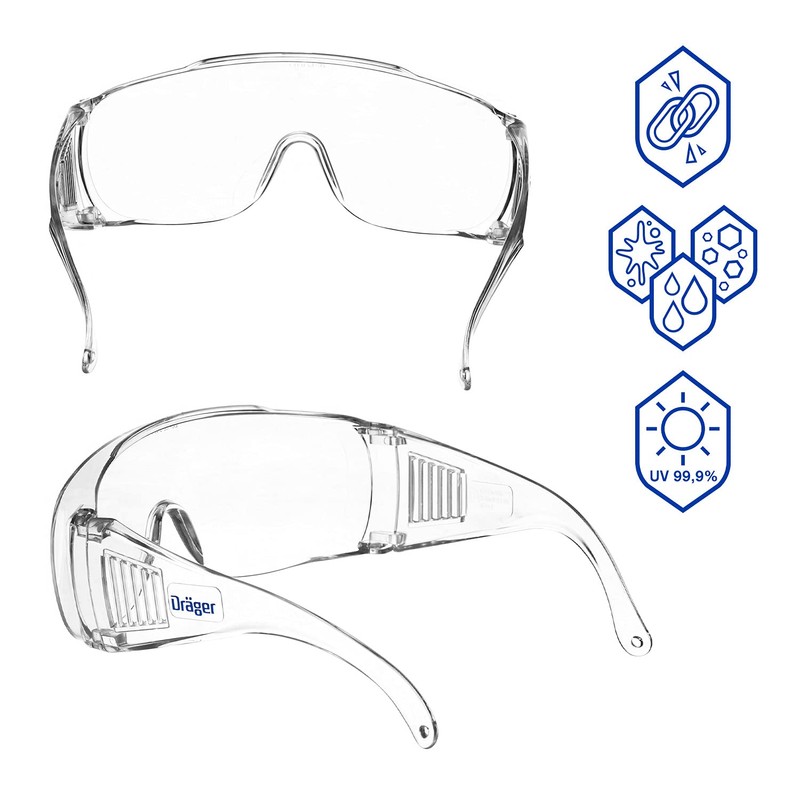 Dräger Safety Over-Glasses X-pect 8110 | 1 Pair | Anti-Fog