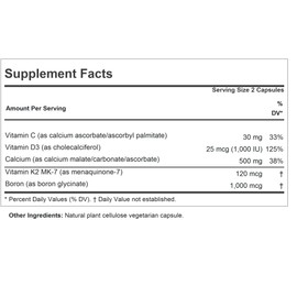 ANDREW LESSMAN Ultimate Calcium Intensive Care with Vitamin D3 and K2 MK7-120 mcg - 180 Capsules - Bone and Skeleton Health Essentials. Gentle, Easy to Swallow, Super Soluble. No Additives