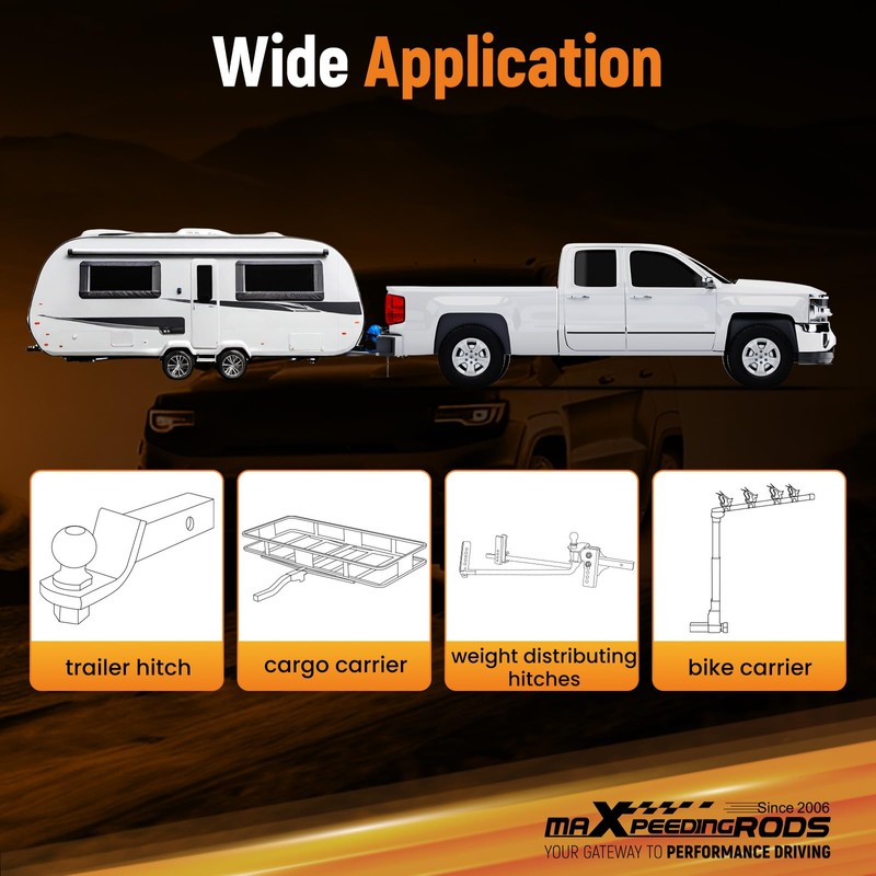 maXpeedingrods Class 3 Trailer Hitch Receiver, 2 Inch Receiver, Towing