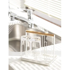 Wahei Freiz RG-0453 Glass Stand with Tray for Kitchen Laundry Float