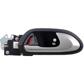 Dorman 81416 Rear Passenger Side Interior Door Handle Compatible with Select Honda Models, Smooth Silver Lever; Black Housing