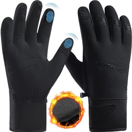 Xndryan Winter Warm Gloves, Thermal Waterproof Gloves Womens Mens Gloves Winter Cycling Gloves Running Gloves Skiing Gloves Touchscreen Gloves Anti Slip Windproof Thermal Gloves for Outdoor Sporting