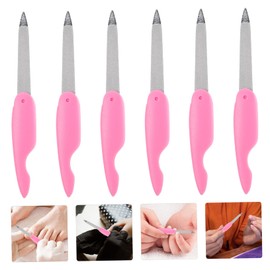 Ipetboom 6pcs Mini Folding Nail Files Portable Buffers for Nail Art Double-sided Sanding Tools for Manicure Pedicure and Easy to Carry for Travel and Home Use
