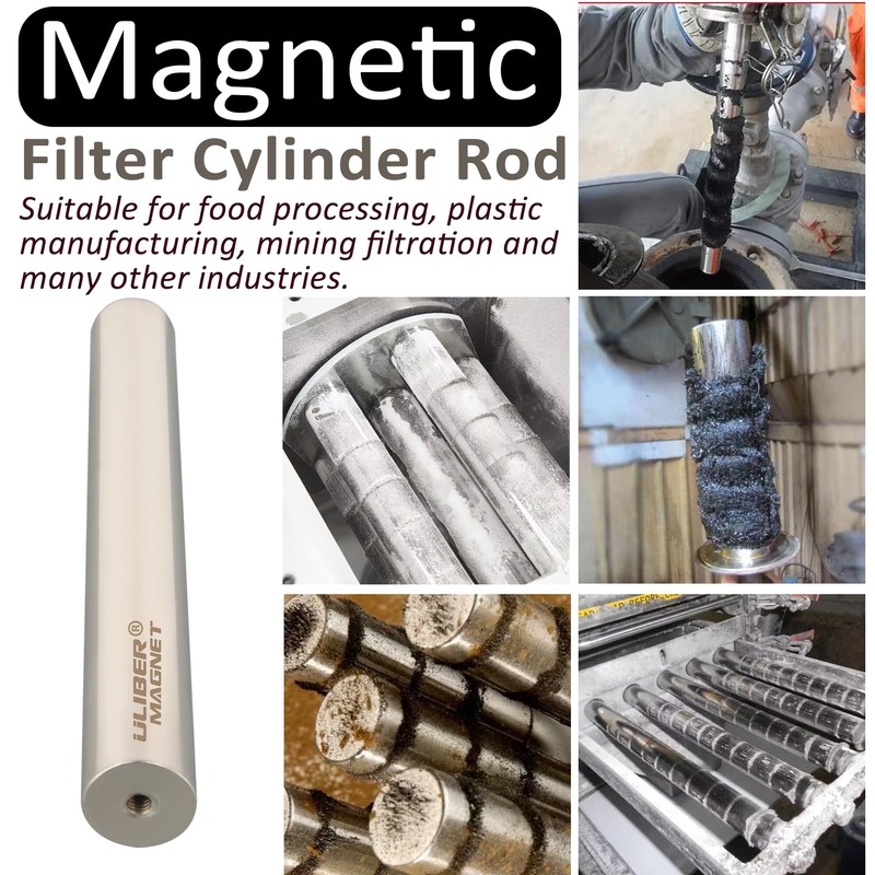 ULIBERMAGNET Magnetic Filter Rod,12000 Guass Neodymium Magnets Rod, Super Strong