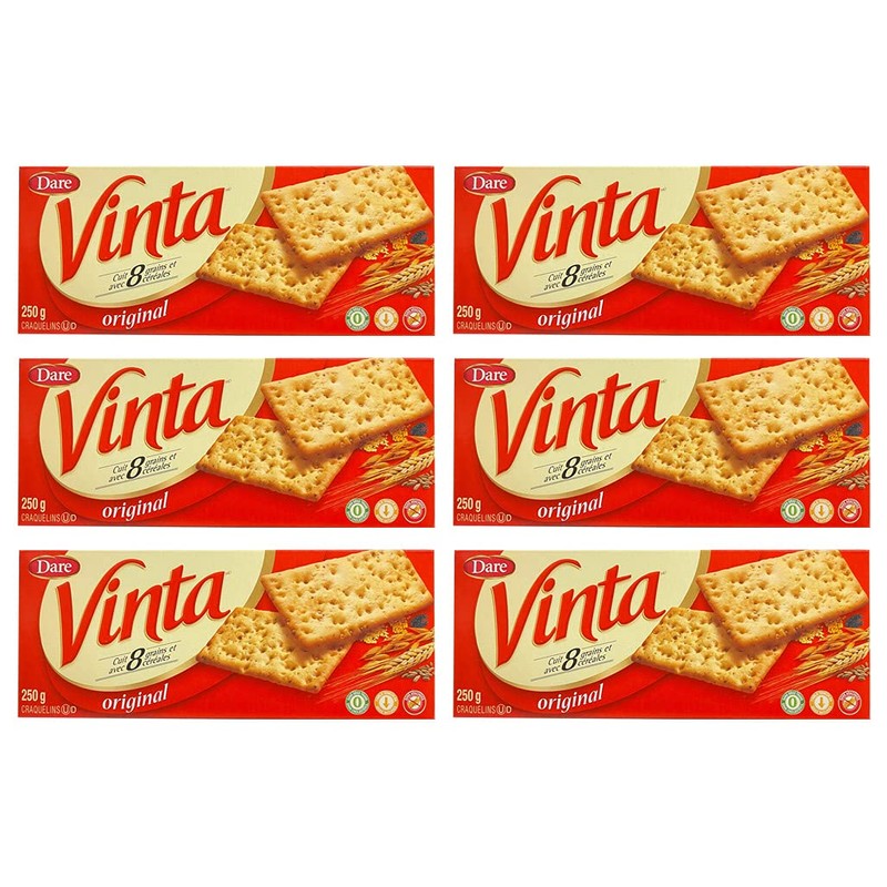 Dare CrackerVinta Original Crackers, Dare, 250g/9oz, 6-Pack {Imported from Canada}