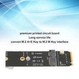 M.2 SSD Riser Card, M.2 A E Key to M.2 M Key Card, Durable NVME WiFi Card, SSD Adapter Card for Network Card, M.2 SSD, Easy Installation