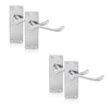 XFORT Chrome Elegance Range Polished Chrome Victorian Scroll Lever Latch