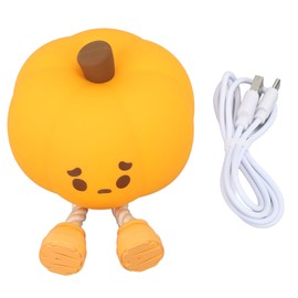 Cute Night Light Tap Control Dimmable Rechargeable Pumpkin Shape Bedside Lamp for Bedroom Kids Room