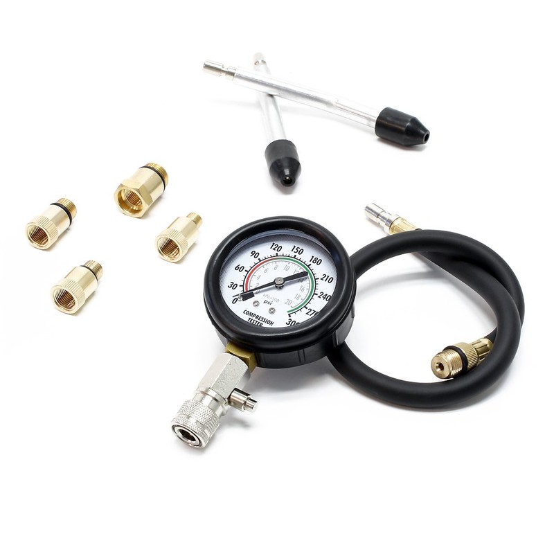 Wiltec Compression Gauge 0-20 Bar for Cars/Trucks Petrol Engines Compression